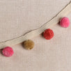 Red Rose Jute Pom Poms