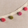 Olive, Rusty Rose and Violet Pom Poms