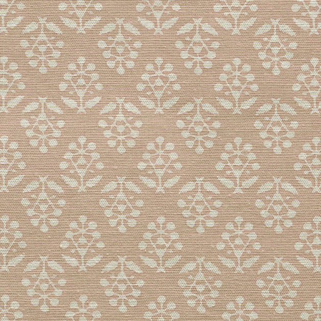 Small Sample of Dusky Pink Sprig Printed Cotton - Colour Variant