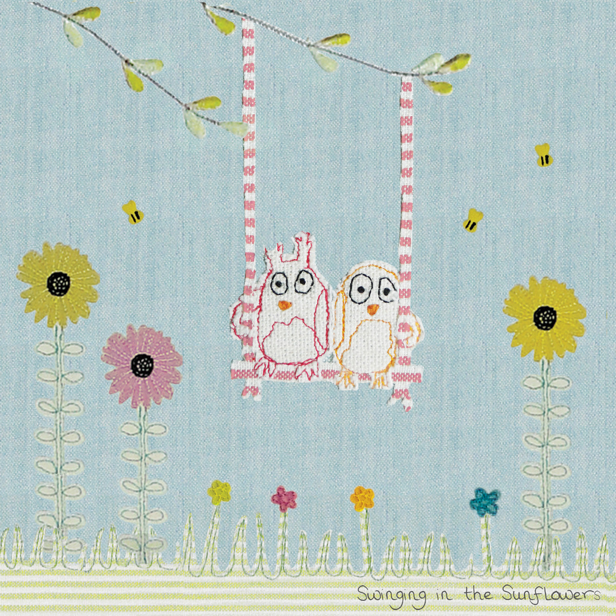 Swinging in the Sunflowers Card