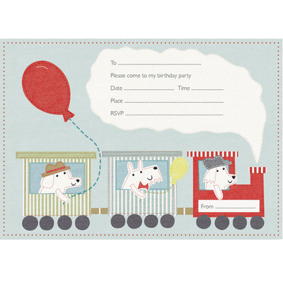 Train Party Invitations (Pack of 6)