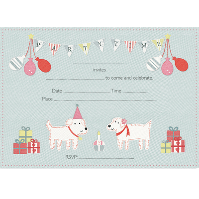 Balloons Party Invitations (pack of 6)