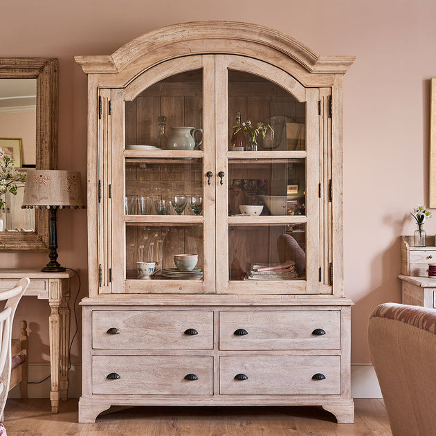 Glass Door Gustavian Armoire