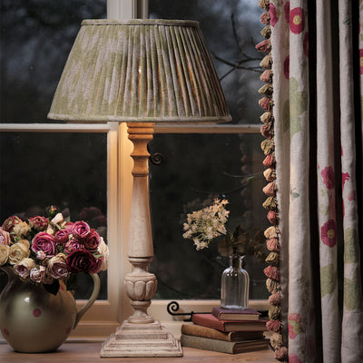 Green Gold Sacha Pleated Linen Lampshade