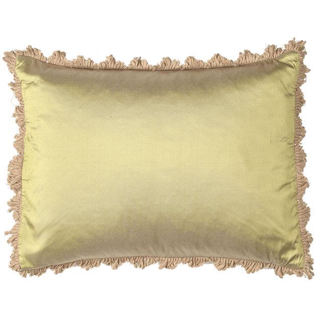 Green Gold Silk Cushion