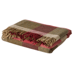 Green Red Harlequin Shetland Wool Throw