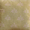 Summer Green Reverse Leaf Rustic Linen Cushion