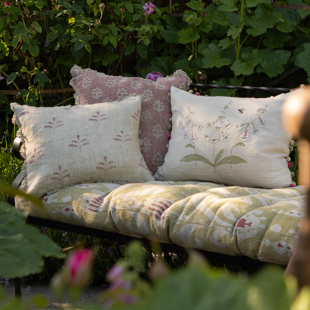 Green Natasha Bench Cushion