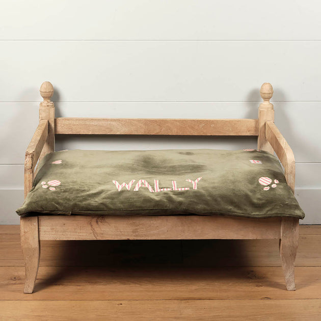 Large Personalised Luxury Velvet Dog Bed Mattress