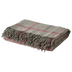 Grey Tartan Shetland Wool Throw