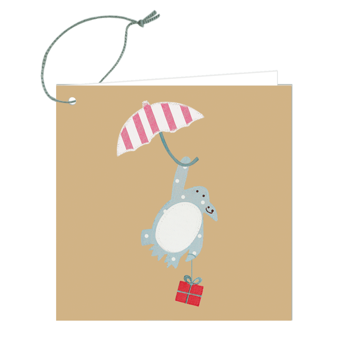 Floating Penguin Gift Tag