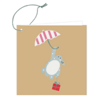 Floating Penguin Gift Tag