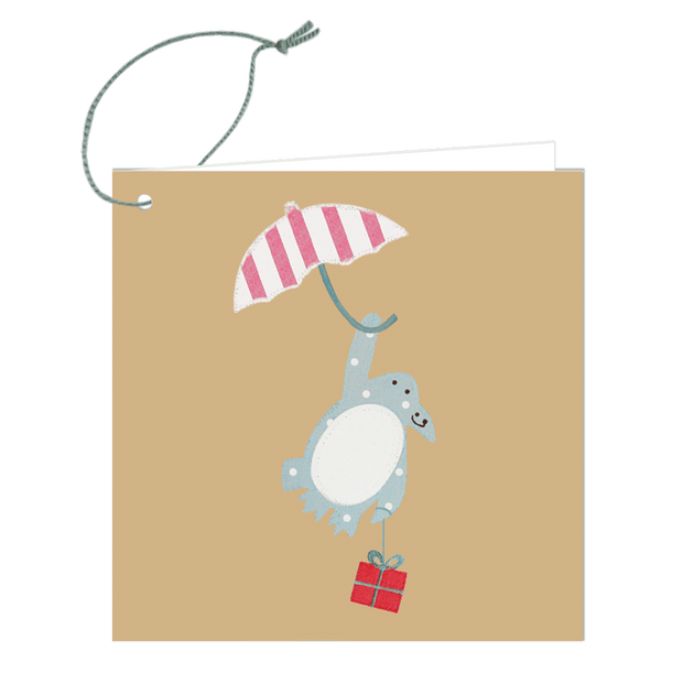 Floating Penguin Gift Tag