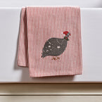 Christmas Guinea Fowl Tea Towel