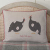 Personalised Applique Guinea Fowl Linen Cushion