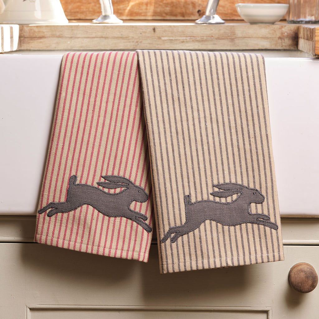 Hare Tea Towel (pack of 2) | Susie Watson Designs