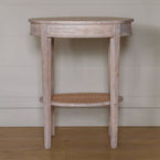 Oval Table with Caned Shelf