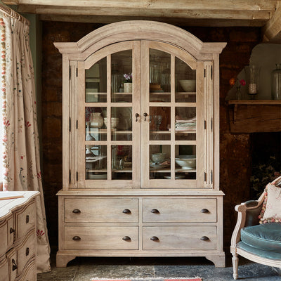 Glass Door Gustavian Armoire