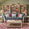 Ex-Display - Deep Blue Velvet Large Georgian Sofa