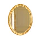 Gold Leaf Carved Oval Mirror