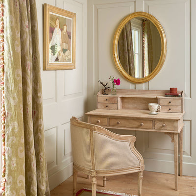 Gold Leaf Carved Oval Mirror