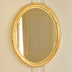 Seconds Gold Leaf Carved Oval Mirror