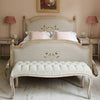 Upholstered Single Bed in Embroidered Pink Rose - Seconds