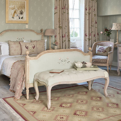 Ex-Display Natural Linen Bed End Stool