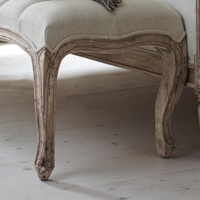 Ex-Display Bed End Stool in Rose Ivory Stripe