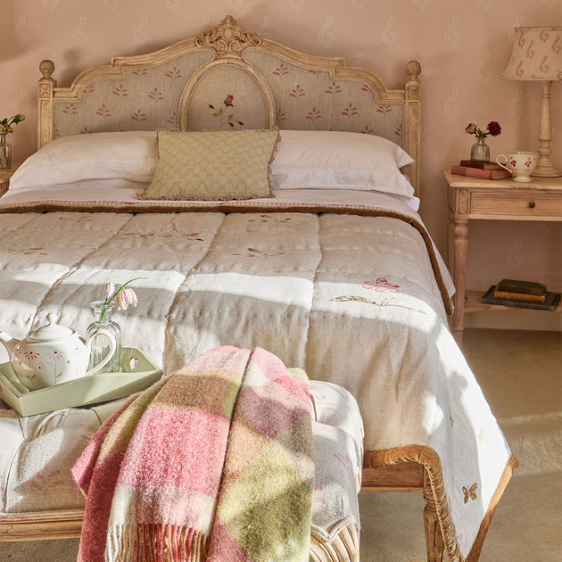 Upholstered Gustavian Bed