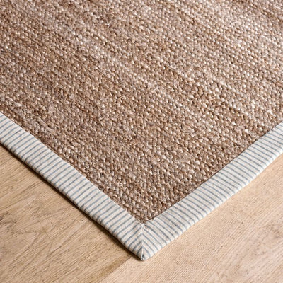 Hemp Rug – Charcoal Dimity Stripe - Large