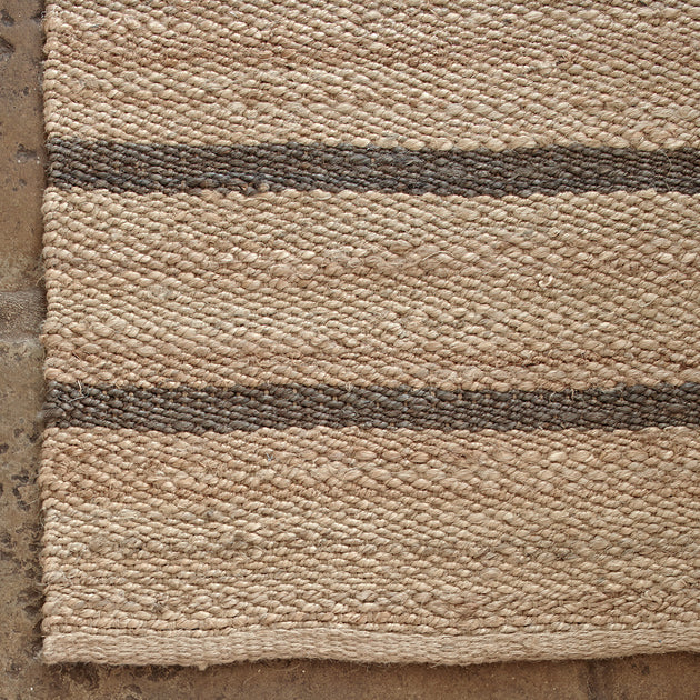 Charcoal Stripe Hemp Runner