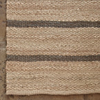 Large Charcoal Stripe Hemp Rug - SALE