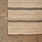 Charcoal Stripe Hemp Runner - Small