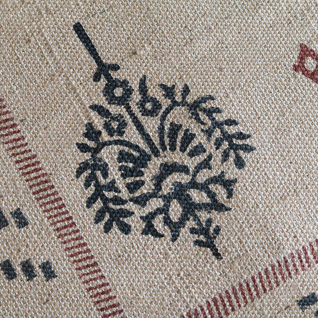 Akansha Block-printed Jute Rug