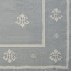 Smokey Blue Fleur de Lis Kilim - Hand-woven Kilim
