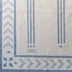 Gustavian Stripe Blue - Kilim Handwoven Wool Rug - Large