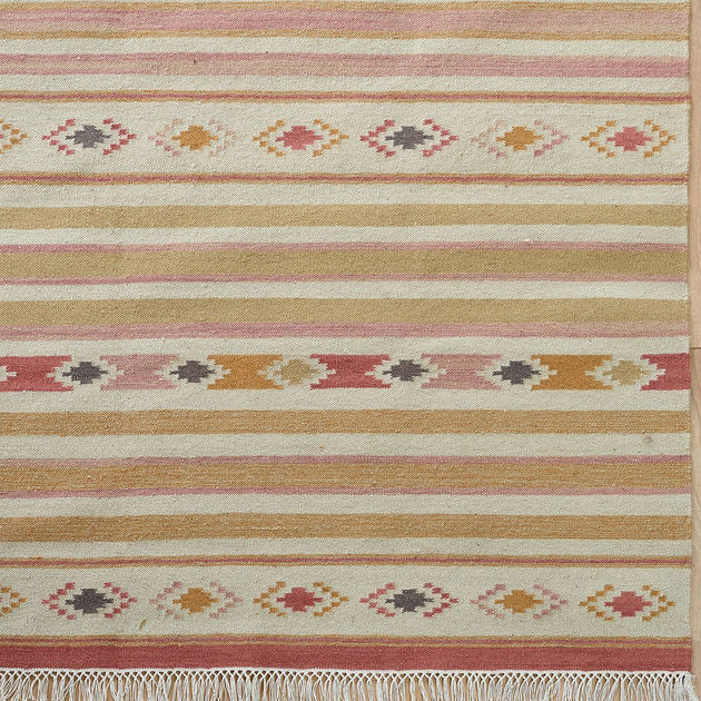 Hand-woven Wool Kilim  - Andalusia Saffron - Small