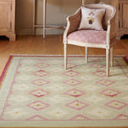 Hand-woven Wool Kilim - Celadon Ragini - Large