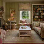 Ex-Display Hand-woven Wool Kilim - Olive Rose Shimla - Large
