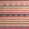 Carved Square Kilim Footstool - Biarritz