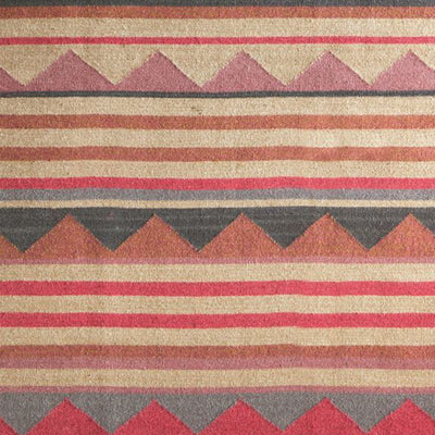 Carved Square Kilim Footstool - Biarritz