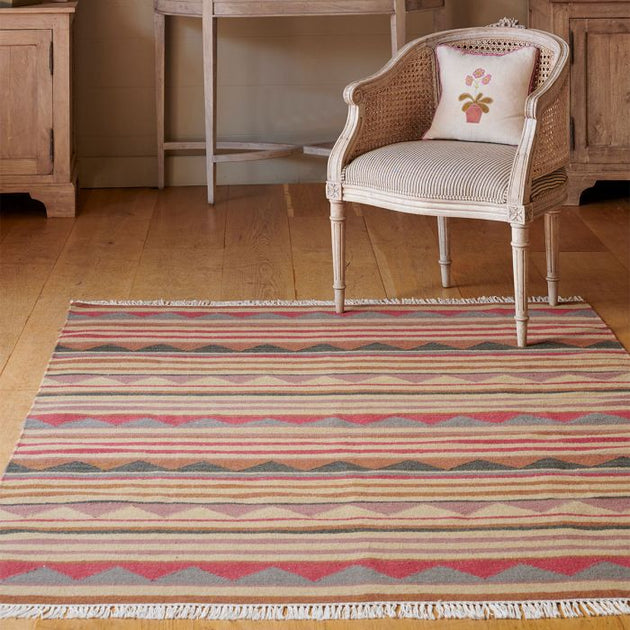 Hand-woven Wool Kilim - Biarritz - Small