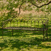 Large Wrought Iron Garden Bench