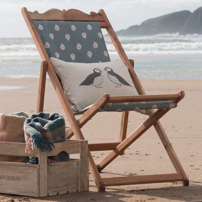 Marine Blue Mika Deckchair Cover