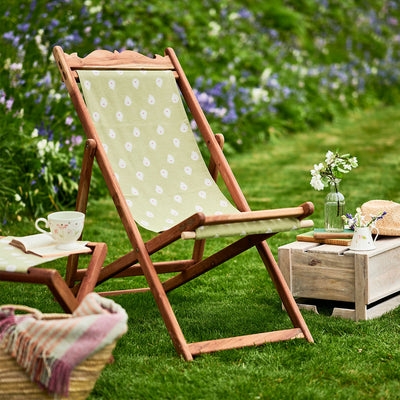 Summer Green Mika Deckchair Cover