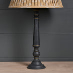 Painted Charcoal Jaipur Lamp Base