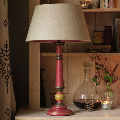 Painted Luna Lamp Base - Red