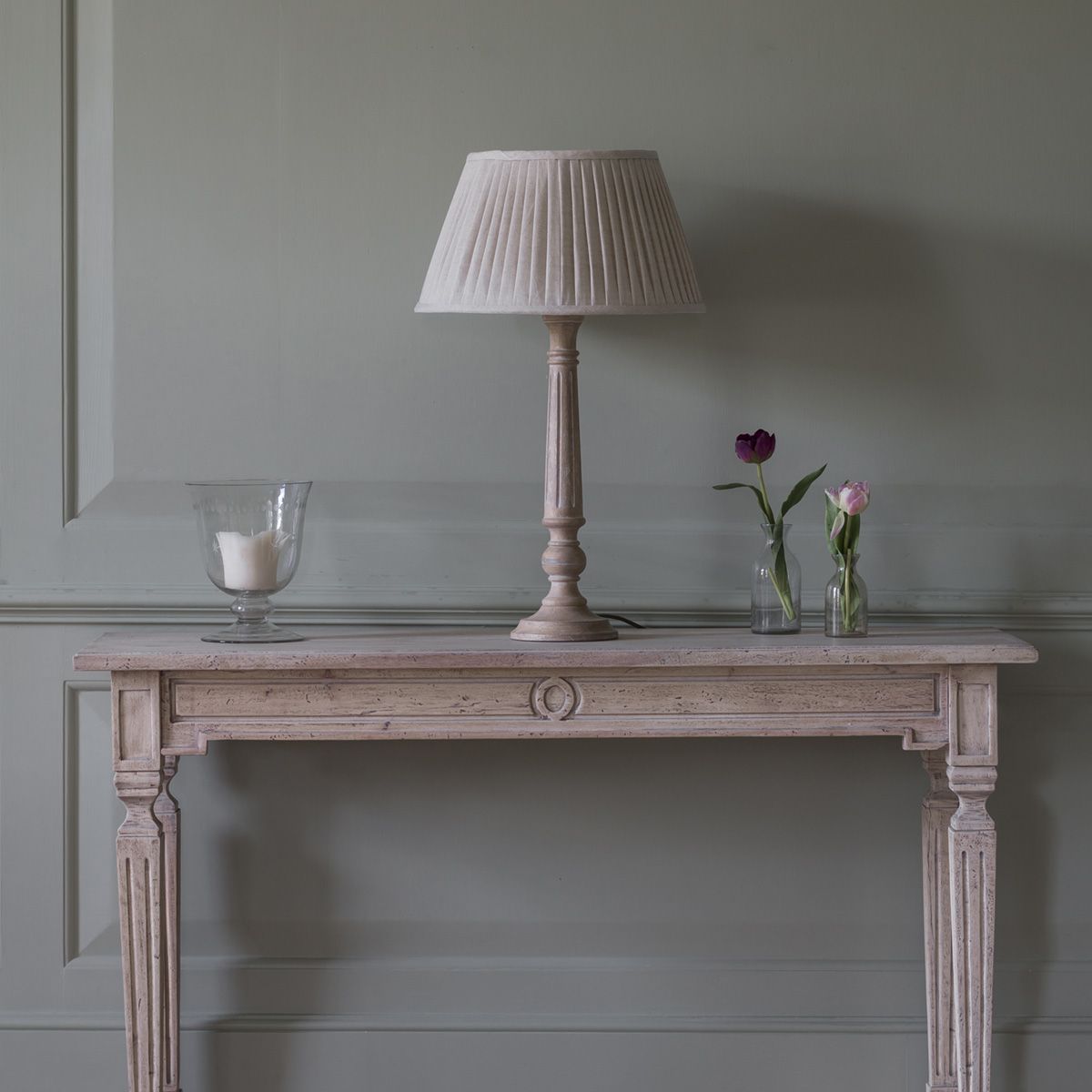 Weathered Reeded Lamp Base - Seconds | Susie Watson Designs