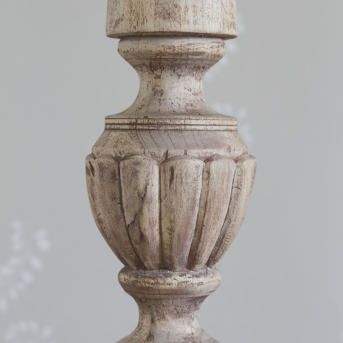 Tall Carved Weathered Lamp Base | Susie Watson Designs